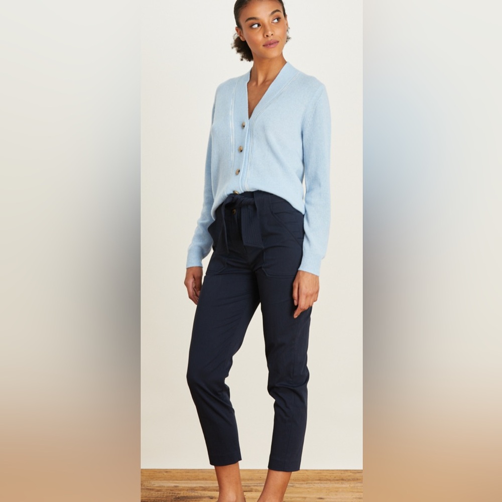 Veronica Beard Light blue 100% Cashmere Cardigan -Size Small